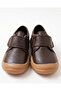 Genuine Leather Orthopedic Flexible Sole Children's Shoes with Velcro - Brown - 3