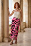 Berry Pulse Large Maxi Beach Pareo - Non-See-Through Shiny Fabric - 120X155 cm