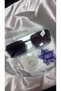 Metal Geometric Sunglasses Smoked Gradient Glass Uv400 Protection - 2