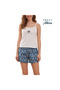 Soft Textured Panda Printed Knitted Pajama Set with Rope Straps