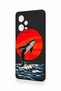 Redmi Note 12 Pro 5g Compatible Red Sun Whale Pattern Silicone Case - 4