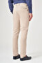 Beige Side Pocket Slim Fit Casual Cotton Chino Trousers 1003260178 - 4