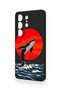 Samsung S26 Ultra Compatible Red Sun Whale Pattern Silicone Case - 4