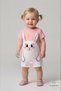 Baby Girl Shorts Jumpsuit with Rabbit Figure, 100% Cotton Summer Jumpsuit, Daily Baby Jumpsuit, 0-9 Months - 7