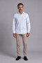 قميص أبيض طويل الأكمام بدون جيوب - 4