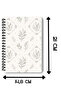 Elegant Leaf Motif Botanical Design A5 50 Sheets 100 Pages Spiral Checkered Notebook - 2