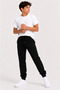 Boy's 2 Thread Seasonal Elastic Waist Comfortable Fit School Sweatpants G2027-12