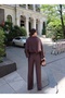Tencel Fabric Gold Buttoned Bat Sleeve Suit - 5