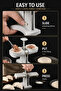 2-in-1 Manual Dumpling Mold Maker Press | Easy Dumpling & Empanada Maker | Kitchen Dumpling Tool | Grey - 4