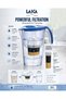 2.3L Water Filter Jug Blue BPA Free Filter Pitcher with Bi Flux Cartridge Chlorine Removal Limescale Reduction Odor Improvement Fast Filtration Fridge Friendly Design Reusable Eco Friendly Drink - 5