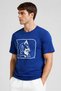Men Sportswear Fit Short Sleeve NCAA Duke University Outdoor T-Shirt, Blue - 3