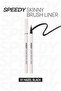 Ultra Thin and Flexible Brush Tip Pen Eyeliner Speedy Skinny Brush Liner (01 Hazel Black)