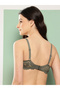Olive Printed Lightly Padded Non Wired T-Shirt Bra - 3