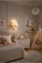 Tütü Masal Cream Ruffled Wired Wall Sconce – Decorative Lighting for Children's Room and Bedroom
