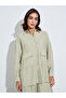 Green Oversized Shirt and Wide Leg Pants Modest Set - 2