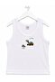 Boy's Printed 100% Cotton Thick Strap Undershirt White Soft Textured (1-14 Years Old)