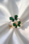 Zircon stone special production 2-piece set butterfly design ring - 2