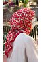 Cotton Pera Pattern Scarf - Cherry - 7