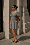 Large Besen Patterned Balloon Sleeve Dress - 2