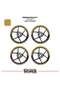 Bajaj Dominar 400 Wheel Rim Strip – Half Rim Cover & D400 Lettering Sticker Set - 2