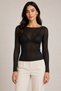 Women's Black Modal Transparent Fabric Long Sleeve Blouse 116 - 4