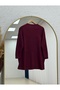 Laleay Elegant 5 Daisy Embroidered Blouse-Ss13148 Burgundy - 7