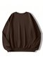 Women's Brown Figure Rabbit Printed Crew Neck Oversize Sweatshirt - 2