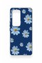 Vivo V30 Compatible Blue Daisy Patterned Silicone Case - 2