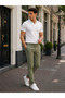 Men's Comfortable Daily Office Casual Trousers Green - 2