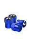 Volkswagen R Logo Aluminum Coating 4 Pieces Valve Caps (Blue) - 2