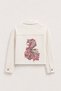 4-14 Years Old Leona Luxery Pink Girls' Jacket-Ecru