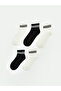 Two Mt Shop Quality Lcw Dream White Striped 5-Piece Pack Women's Bootie Socks