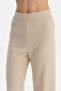 Ecru Melange Basic Thick Rib Pants - 5