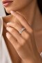 Baget Zircon Stone Silver Color Women's Ring with Pearls - 2