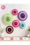 Lace Detailed Double-Sided Fan Ornament Set of 6 - 2