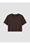 Xside Brown Soft Touch Oversize Women's T-Shirt - 4