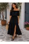 New Interpretation of Timeless Elegance Women's Madonna Collar Layered Flounce Maxi Aerobin Dress - 7