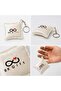 10 Pieces of 6X6 cm Double-Sided Printed Silk Velvet Mini Pillow Keychains with Your Logo - 3