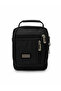 Seventeen Unisex Multi-Compartment Zippered Daily Organizer Waist, Hand and Shoulder Bag Black
