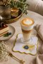 Gold Embroidered Set of 6 Coffee Side Presentation Napkins Dowry Box Coffee Bottom Presentation Napkins Tuvrena - 4