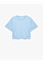 Comfortable Fit Short Sleeve Crew Neck Crop Sports T-Shirt