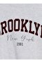 Xside Gray Brooklyn Printed Oversize Women's Sweatshirt - 6