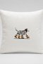 Dalmatian Dog Patterned Embroidered Linen Throw Pillow Cover - Children's Room Decorative Pillow - 2