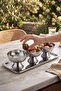 Luce 3-Piece Stainless Steel Footed Bowl Luxury Tray Presentation Set Breakfast Bowl Jam Bowl Snack Bowl Ice Cream Bowl - 2