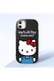 Samsung Galaxy A05 Compatible Case Camera Protector Black Silicone Couple Phone Case Kitty Pattern