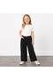 Girl's Wide-Legged Jean Pants with Pockets - 2