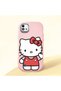 Realme C20A Compatible Case Camera Protector Pink Silicone Couple Phone Case with Kitty Pattern