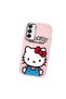 Samsung Galaxy M15 Compatible Case Camera Protector Pink Silicone Couple Phone Case with Kitty Pattern - 3