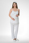 Pajama Set with Adjustable Waist and Nursing Feature, Cotton Maternity Pajama Set with Dressing Gown - 2