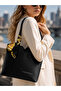 Women's Large Size Shawl Detailed Lined Stylish Handbag Suitable for Daily or Special Use Size: 29 X 30 cm - 2